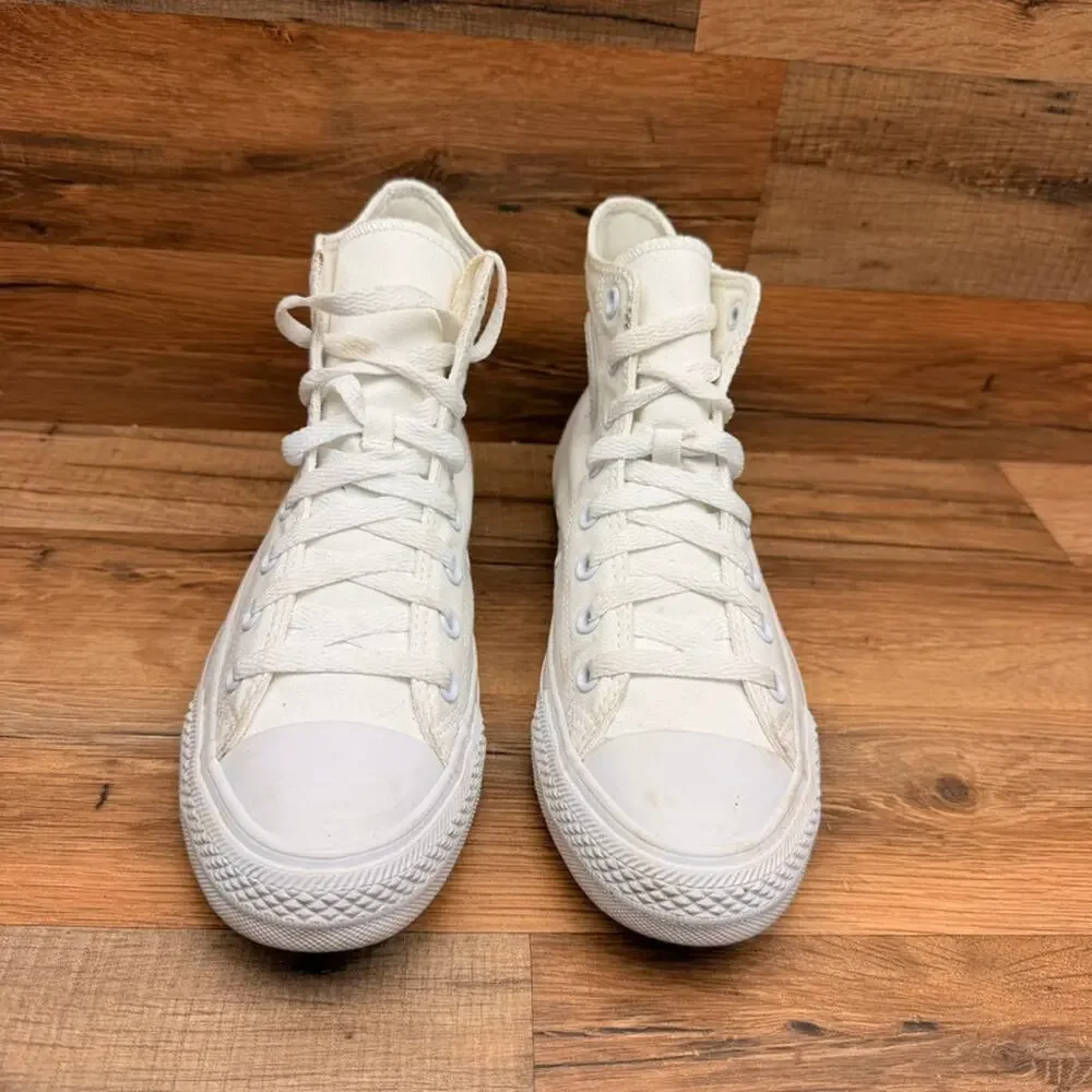 Converse CTAS High Throwback Wo’s size 9.5  All Star 2 Hi White canvas  sneakers